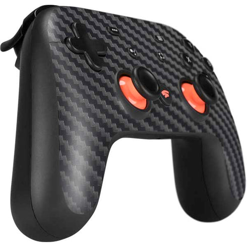 Black Carbon Fiber Specialty Texture Material Google Stadia Controller Skin